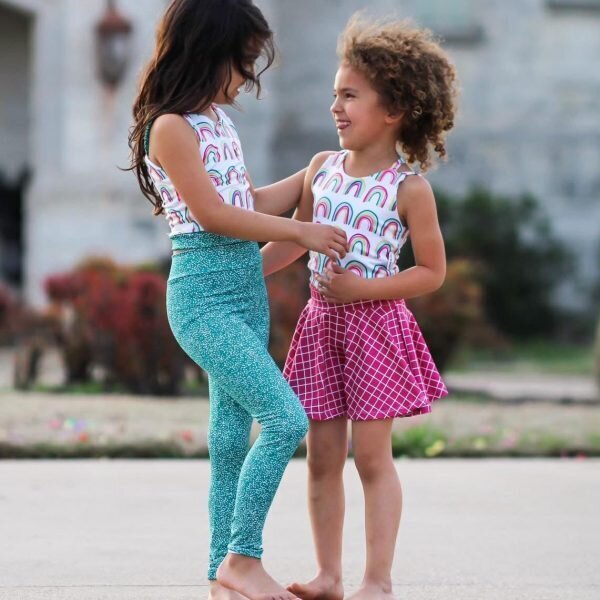 Peach Leggings with FREE Plumeria Crop PDF Sewing Pattern